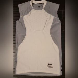 Hex White and Gray Sleeveless Athletic Top